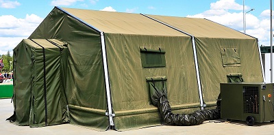 军用帐篷与空中单位